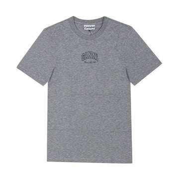 GANNI Kurzärmeliges T-Shirt mit Logo-Druck 151463812