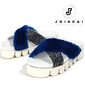 Joshua Sanders BLUE FUR Sandal 154067618