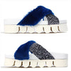 JOSHUA SANDERS Fell-Sandalen 10131F Blau 154067618 [P]
