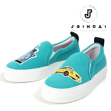 JOSHUA SANDERS BIG APPLE AQUA ニューヨーク パッチ スリッポン 154067619