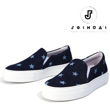 JOSHUA SANDERS Damen Slipper mit Sternmuster 10078W WHITE STAR 154067621