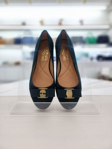 Salvatore Ferragamo Suede Varina Flat Shoes 6.5 (SKU: 7874805) 154067681
