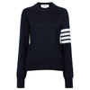 THOM BROWNE Navy schräg geschnittene Relaxed Fit Wollpullover FKA280A Y1014 415 154067690 [P]