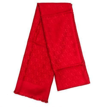 Valentino Signature V Logo Silk Wool Scarf 28135954