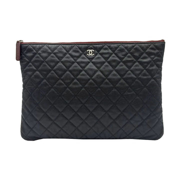 CHANEL Classic Large Clutch in Black Caviar with Gold CC Logo A82552 154067959