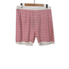 PRADA Herren Seiden Dreieckslogo Streifen Bermuda Shorts Rot 154068786 [P]