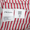 PRADA Herren Seiden Dreieckslogo Streifen Bermuda Shorts Rot 154068786 [P]