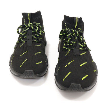Balenciaga Black Knit All Over Print Speedrunner Lace-Up Men's Sneakers 41 154069403