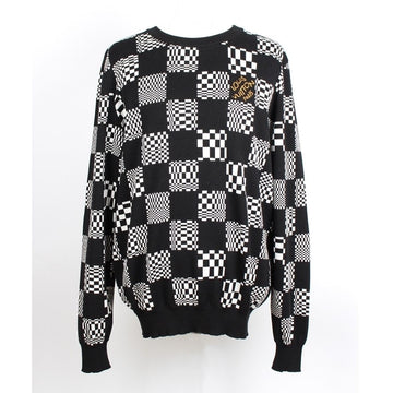 LOUIS VUITTON Distorted Damier Rundhals-Strickwaren XL 154069436