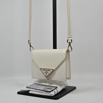 Prada Saffiano Strap Card Wallet 111478078