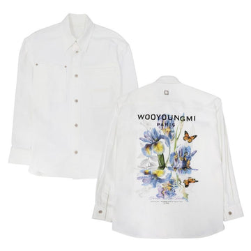 WOOYOUNGMI Men's Denim Shirt with Flower Logo 154066911