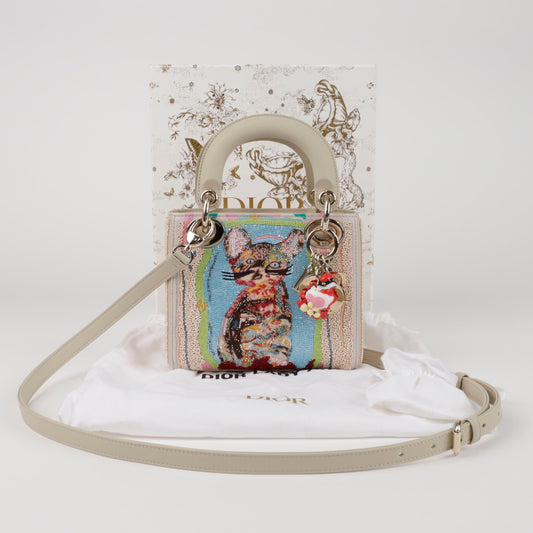 Dior Lady Mini Art Edition Tote Shoulder Bag 153851667