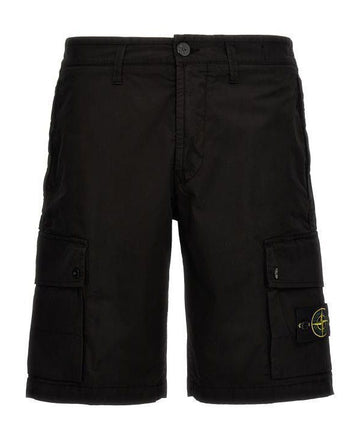 Stone Island Cotton Logo Patch Cargo Shorts 152201975
