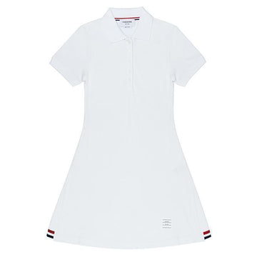 THOM BROWNE Piqué-Ripp-Gosset-Flare-Tennis-Kleid 51484802