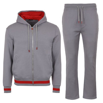 Kiton Contrast Hooded Zip-Up & Pants Set 154069385