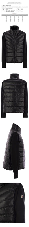 MONCLER モンクレール ロゴパッチ ニットミックスパディングジャケット ブラック 9B000 24 M1131 999 146793833 [P]