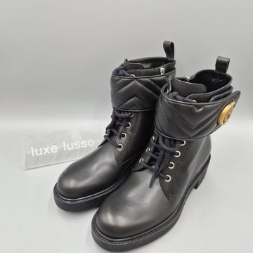GUCCI Damen Ankle Boots Double G Schwarz Leder 670397 154075978