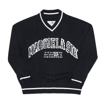 MAISON MARGIELA Branded V-Ausschnitt Sweatshirt für Kinder (auch für Erwachsene tragbar) 154120851