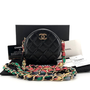 CHANEL ラムスキン・ラウンドバッグ・ミニバッグ・クロスバッグ AP2055 154121337