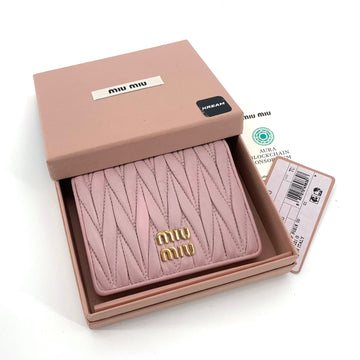 Miu Miu Matraesse Gold Logo Wallet 5mv204 154123990