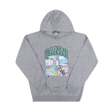 GANNI アイソリ ベア コミック ロゴ フーディ 153897424 [P]