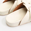 Buttero Glamping Flat Loafer Sandals Ivory B9860 ROUS DG02 154128052 [P]