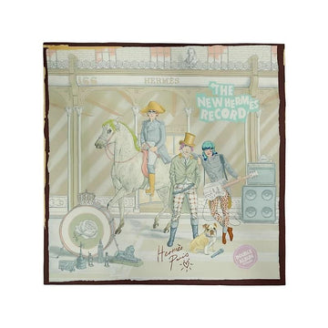 HERMES ニュー レコード シルク 女性用 スカーフ 70 カレ H984329S 05 154129850