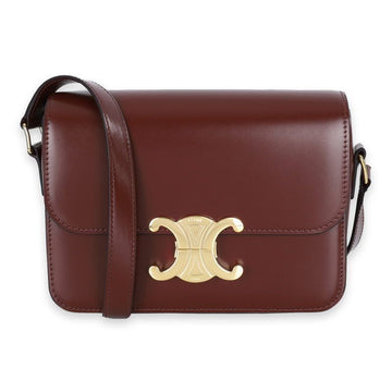 Celine Women's Triomphe Thin Shoulder Bag (Burgundy) 188423BF4 28LB 115721956