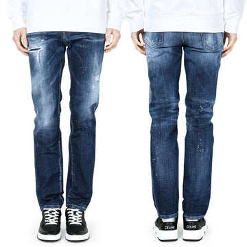 DSQUARED2 ディケ 男性 ユーズド エフェクト ストレート ジーンズ S74LB1557 S30664 470 126932386