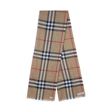 Burberry GNT CHK GAUZE SS26 Women's Check Wool Silk Scarf 154130598
