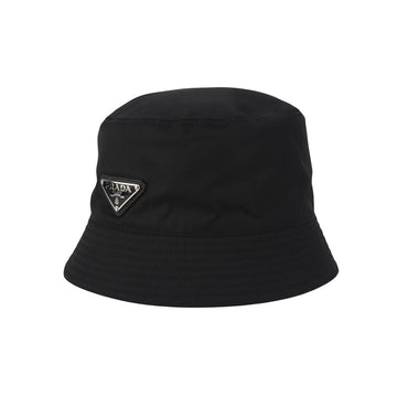 Prada Re-Nylon Triangle Logo Bucket Hat Black Size S 36856K-5 154130613