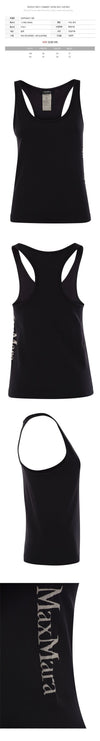 MAXMARA FORTUNA ロゴ スリーブレス トップ ブラック 2429946011 005 119577498 [P]