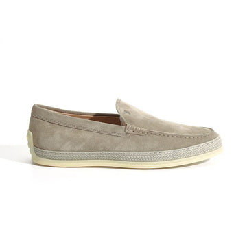 Tods Suede Espadrille Loafers Gray 146882305