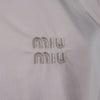 Miu Miu Embroidered Logo Poplin Oversized Shirt Opal Pink 154153598 [P]