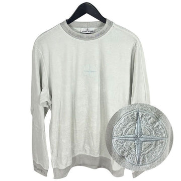 Stone Island Men's Organic Cotton Terry Fleece T-Shirt Gray 7615652E3 V0003 Authentic 100% 150089008