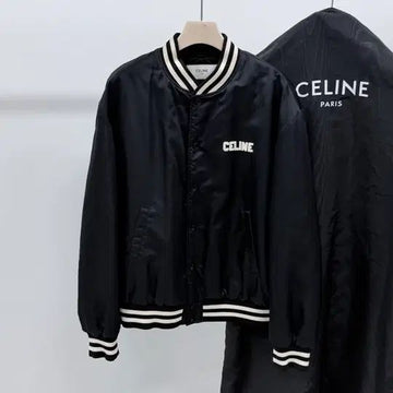 Celine Nylon Teddy Bomber Blouson Jacket Black 154158215