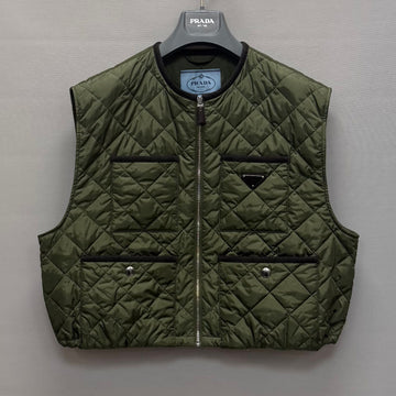 Prada Quilted Light Nylon Vest Women's Oversized 154159806