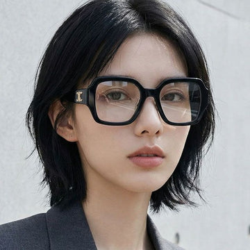 CELINE Brillengestell CL50131F 001 Luxus Rechteckig Hornbrille Unisex Asien Fit 154159879