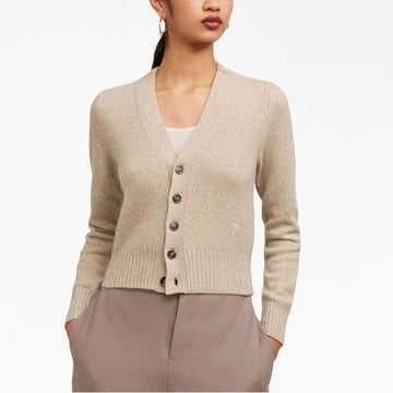 AMI ハートロゴカシミヤカーディガン 005 265 64008048