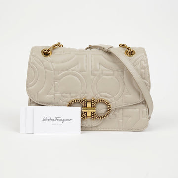 Salvatore Ferragamo 21 H168 Gancini Quilted Chain Shoulder Bag 153848781