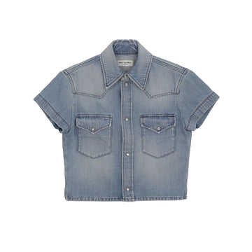 SAINT LAURENT Taschen Crop Shirt Größe S 730594 153896855