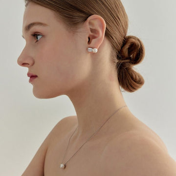 MSGRN  Victoria Cushion Pearl Earrings 146831725