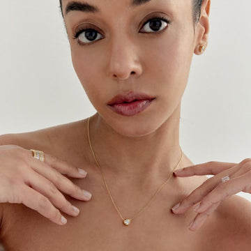 MSGRN  Octagon Stud Necklace 146831729