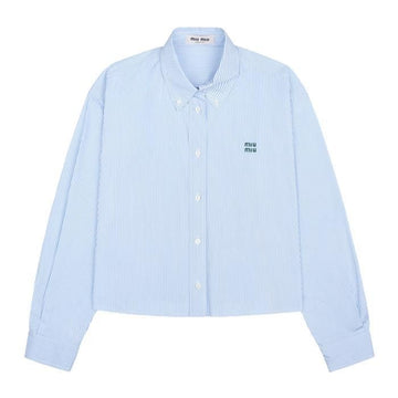 Miu Miu Micro Pinstripe Poplin Shirt 154219419