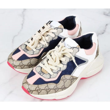 Gucci Lation Pink Sole Sneakers 34.5 154219923