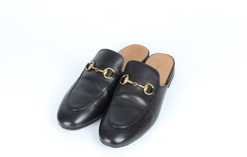 GUCCI Kings Horsebit Leder Slipper Schwarz 36(230) 154221067