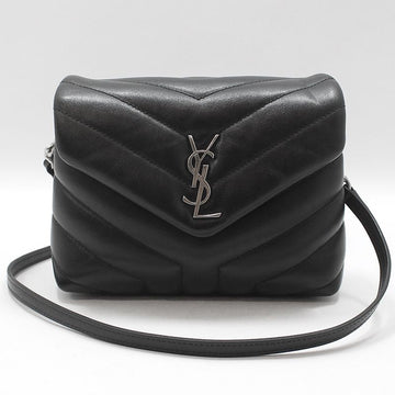 Saint Laurent Black Leather Silver Monogram Loulou Toy Crossbody Bag 630951 154221151