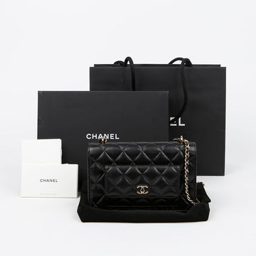 CHANEL Caviar Pocket WOC Chain Shoulder Crossbody Bag AP3464 153896757