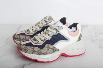 Gucci Pink Sole Laiton Sneakers 35/5 (225) S 154221838