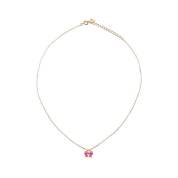 Wilhelmina Garcia Mini Petit Hot Pink Ribbon Necklace 152739591